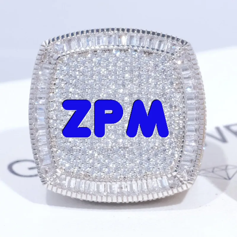 CUSTOM LETTER 3D ICED RING sold by The GUU Shop