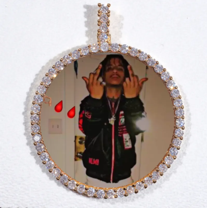 LARGE 3D CIRCLE CUSTOM PICTURE PENDANT sold by The GUU Shop
