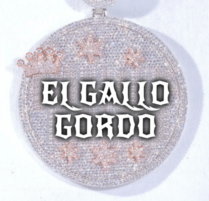 CUSTOM LETTER NECKLACE 3D BIG CROWN DISC sold by The GUU Shop