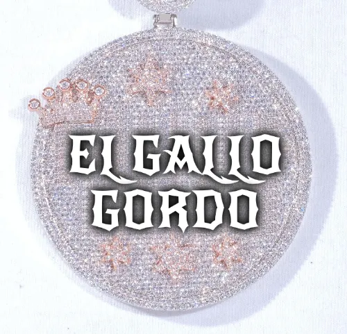 CUSTOM LETTER NECKLACE 3D BIG CROWN DISC sold by The GUU Shop
