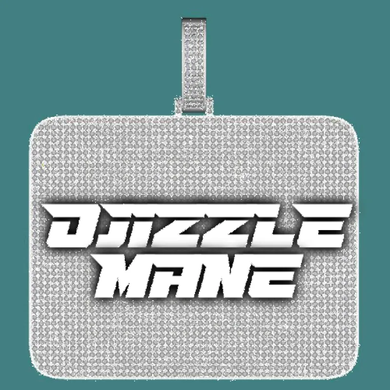 CUSTOM LETTER NECKLACE 3D BIG SQUARE sold by The GUU Shop