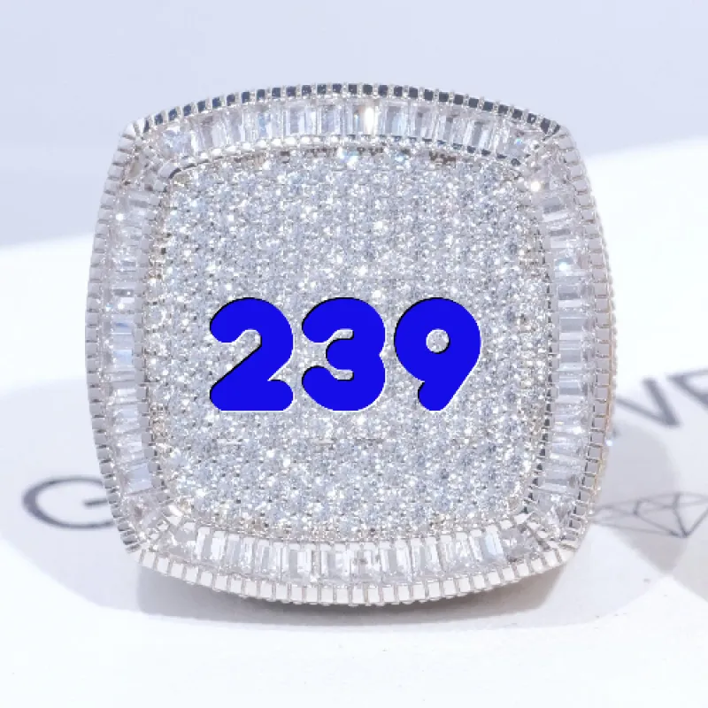 CUSTOM LETTER 3D ICED RING sold by The GUU Shop