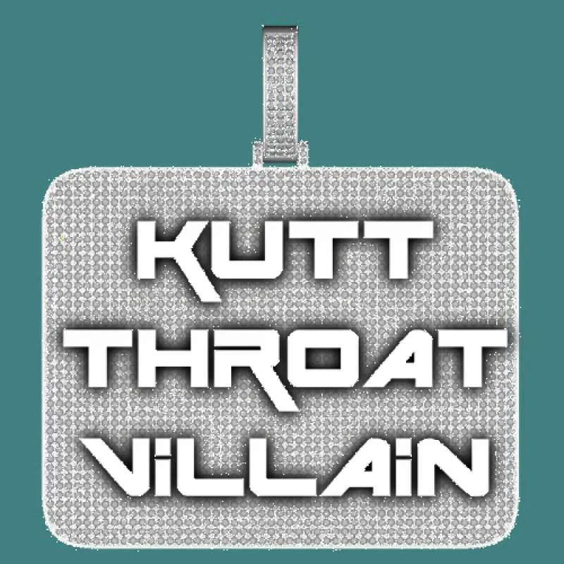 CUSTOM LETTER NECKLACE 3D BIG SQUARE sold by The GUU Shop