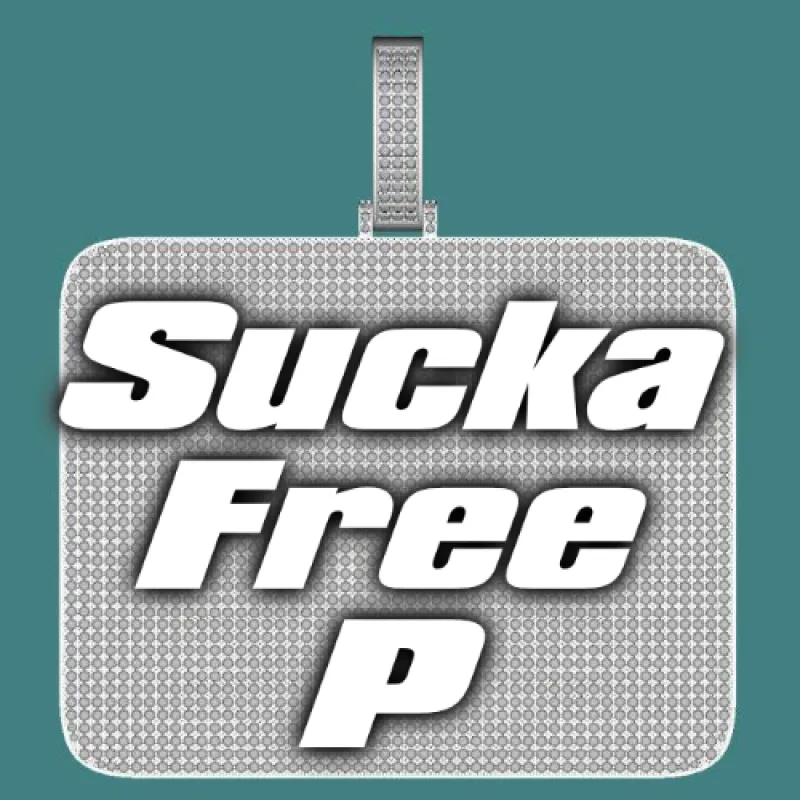 CUSTOM LETTER NECKLACE 3D BIG SQUARE sold by The GUU Shop