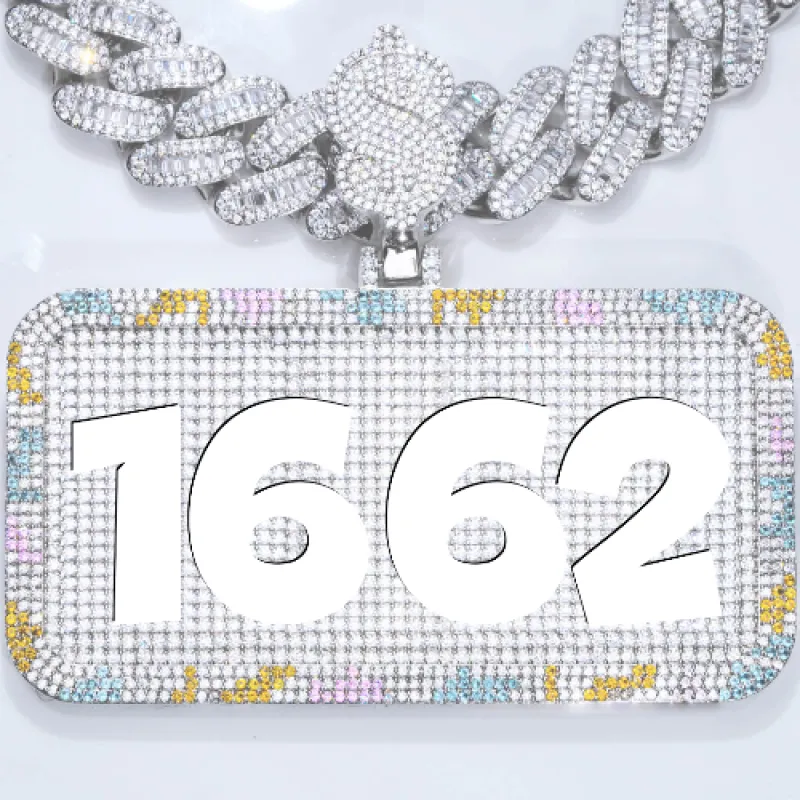 CUSTOM LETTER NECKLACE 3D COLORFUL SQUARE sold by The GUU Shop