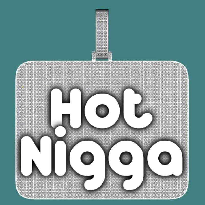 CUSTOM LETTER NECKLACE 3D BIG SQUARE sold by The GUU Shop