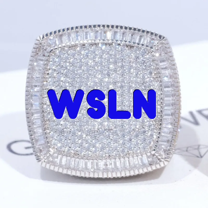 CUSTOM LETTER 3D ICED RING sold by The GUU Shop