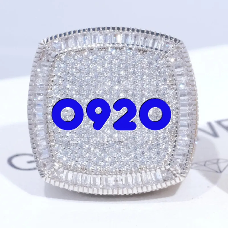 CUSTOM LETTER 3D ICED RING sold by The GUU Shop