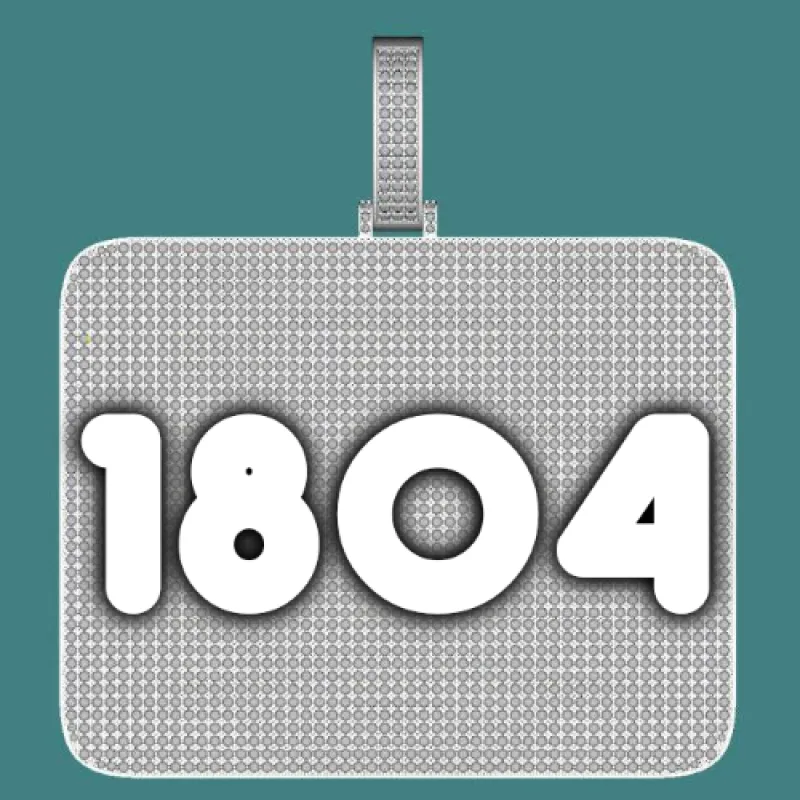 CUSTOM LETTER NECKLACE 3D BIG SQUARE sold by The GUU Shop