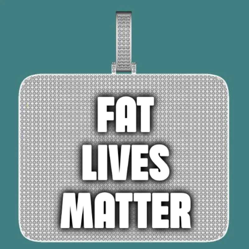 CUSTOM LETTER NECKLACE 3D BIG SQUARE sold by The GUU Shop