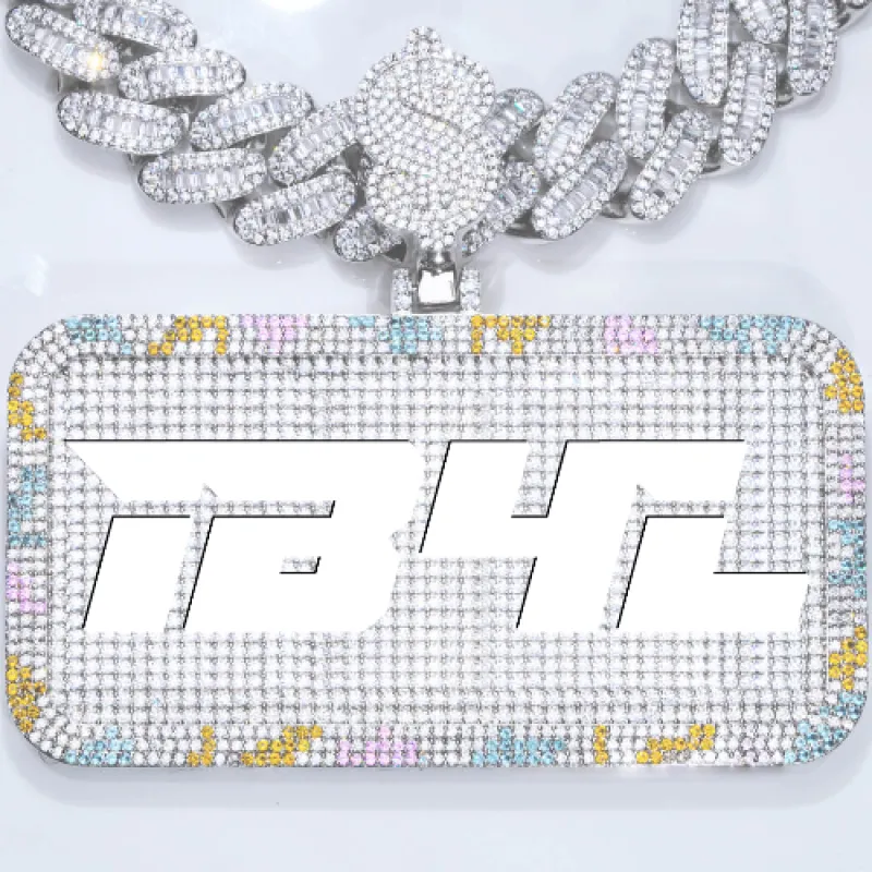 CUSTOM LETTER NECKLACE 3D COLORFUL SQUARE sold by The GUU Shop