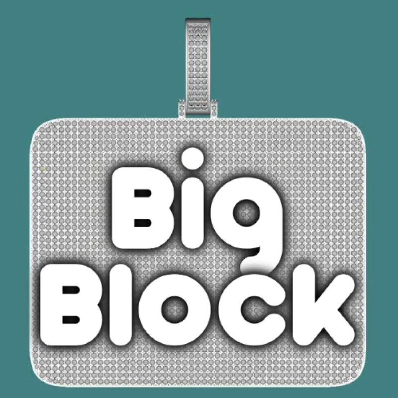 CUSTOM LETTER NECKLACE 3D BIG SQUARE sold by The GUU Shop