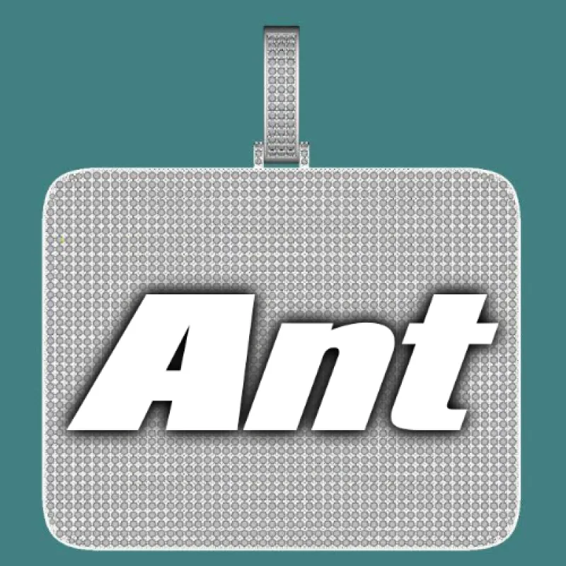 CUSTOM LETTER NECKLACE 3D BIG SQUARE sold by The GUU Shop