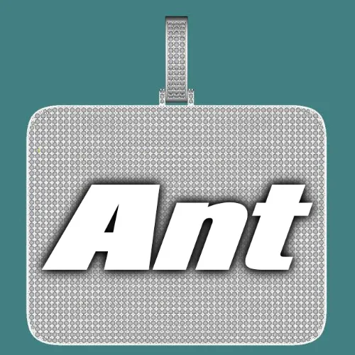 CUSTOM LETTER NECKLACE 3D BIG SQUARE sold by The GUU Shop