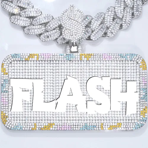 CUSTOM LETTER NECKLACE 3D COLORFUL SQUARE sold by The GUU Shop