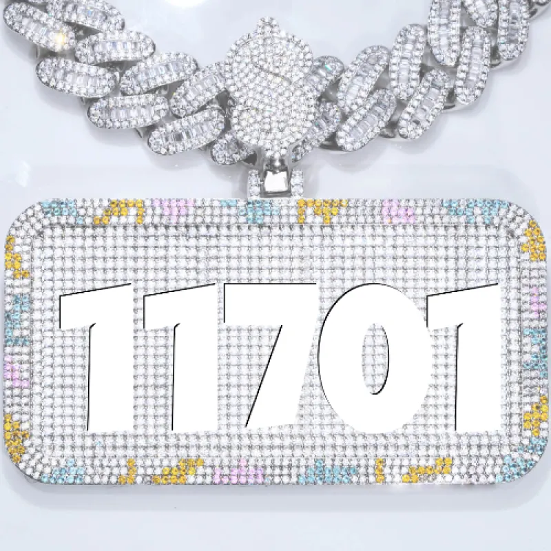 CUSTOM LETTER NECKLACE 3D COLORFUL SQUARE sold by The GUU Shop