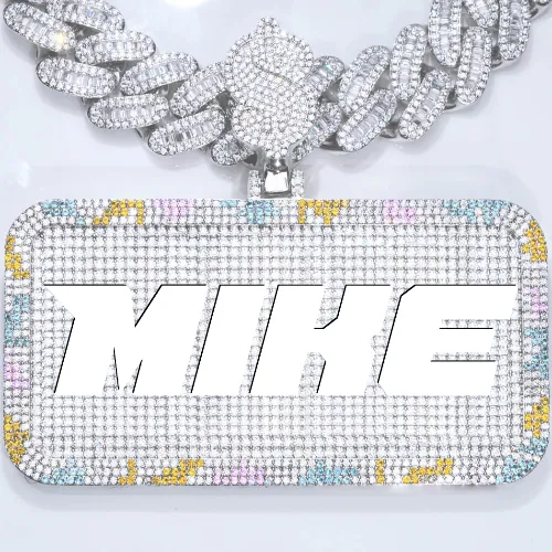 CUSTOM LETTER NECKLACE 3D COLORFUL SQUARE sold by The GUU Shop