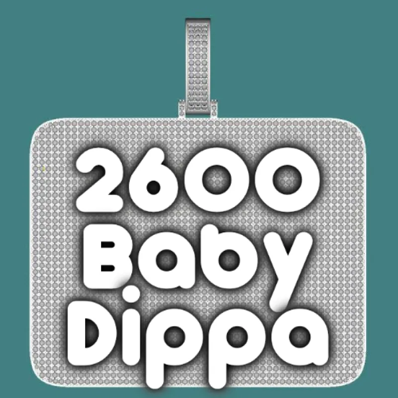 CUSTOM LETTER NECKLACE 3D BIG SQUARE sold by The GUU Shop