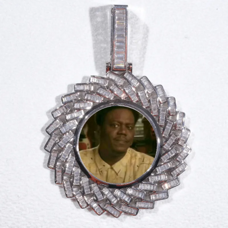 Large 3D Baguette Custom Picture Pendant sold by The GUU Shop