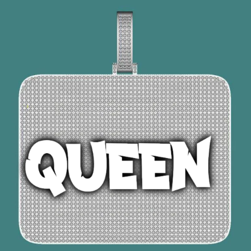 CUSTOM LETTER NECKLACE 3D BIG SQUARE sold by The GUU Shop