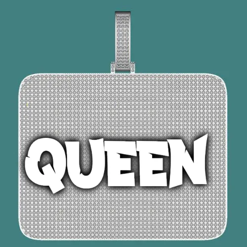 CUSTOM LETTER NECKLACE 3D BIG SQUARE sold by The GUU Shop