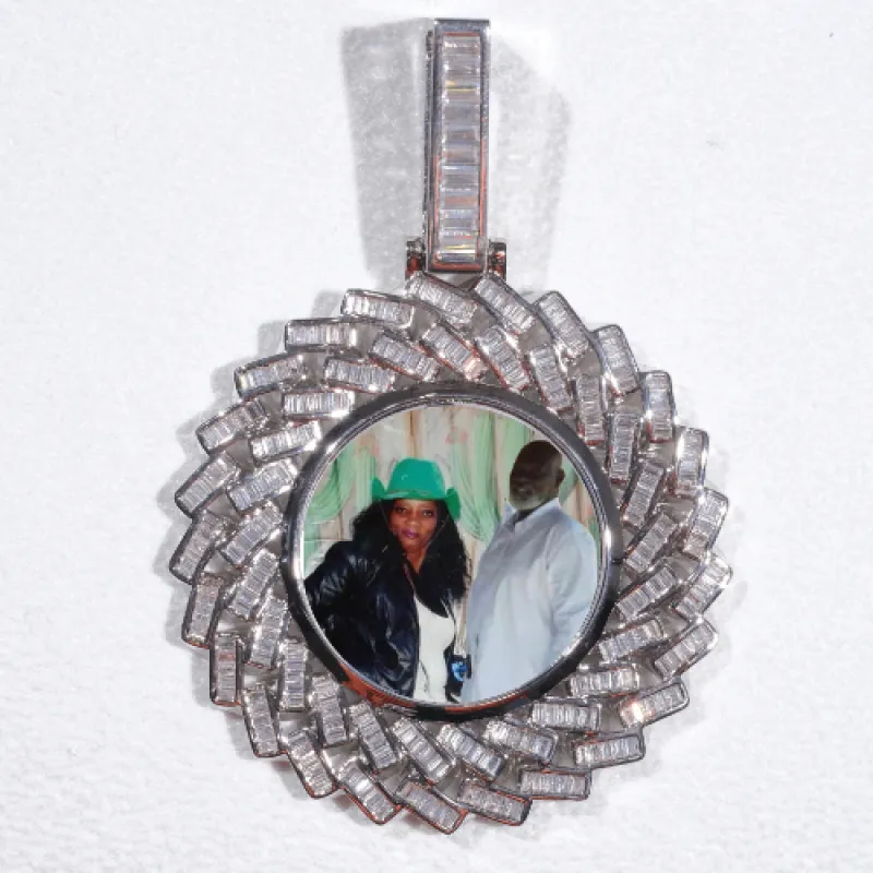 Large 3D Baguette Custom Picture Pendant sold by The GUU Shop