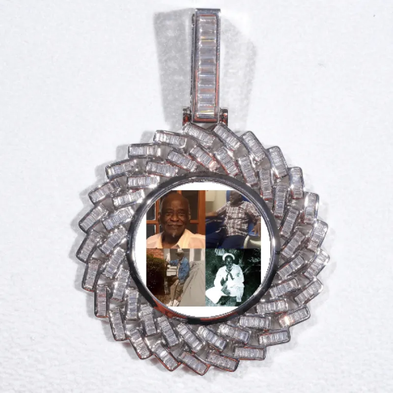 Large 3D Baguette Custom Picture Pendant sold by The GUU Shop