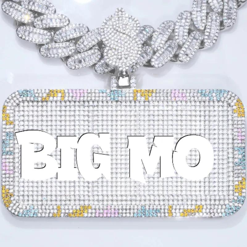 CUSTOM LETTER NECKLACE 3D COLORFUL SQUARE sold by The GUU Shop