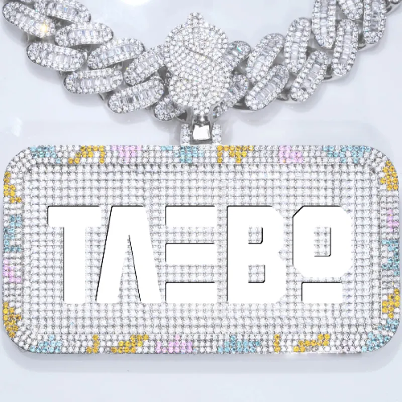 CUSTOM LETTER NECKLACE 3D COLORFUL SQUARE sold by The GUU Shop