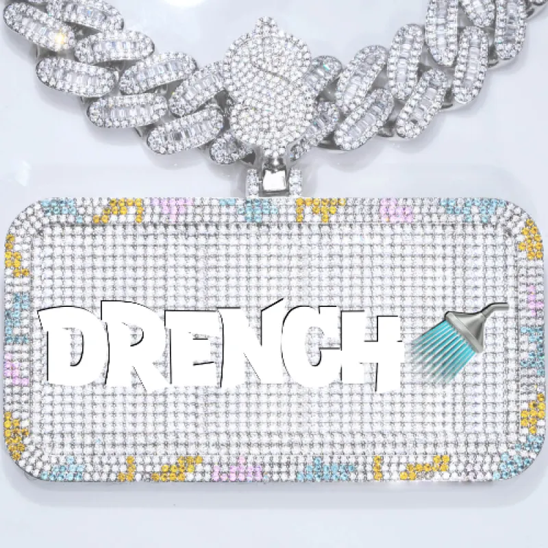 CUSTOM LETTER NECKLACE 3D COLORFUL SQUARE sold by The GUU Shop