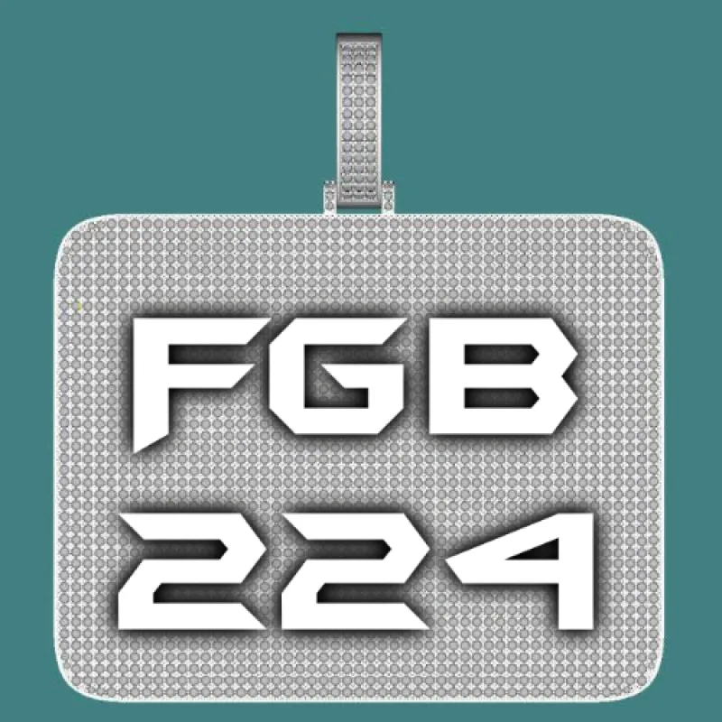 CUSTOM LETTER NECKLACE 3D BIG SQUARE sold by The GUU Shop