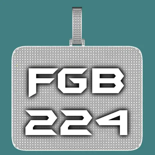 CUSTOM LETTER NECKLACE 3D BIG SQUARE sold by The GUU Shop