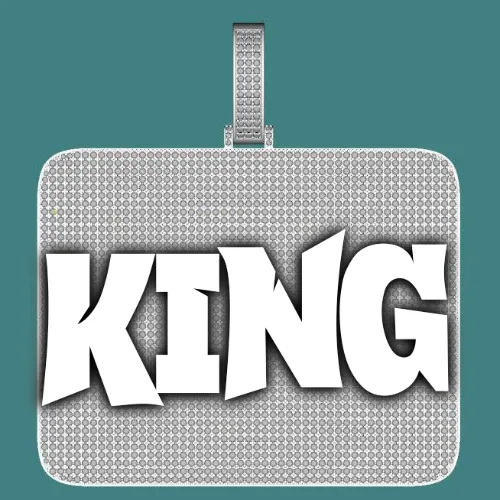 CUSTOM LETTER NECKLACE 3D BIG SQUARE sold by The GUU Shop