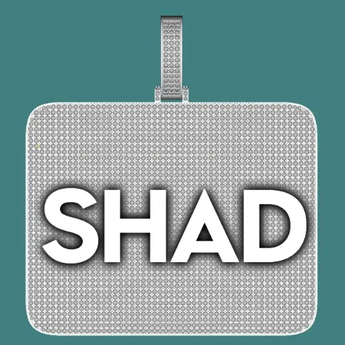 CUSTOM LETTER NECKLACE 3D BIG SQUARE sold by The GUU Shop