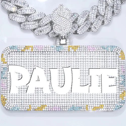 CUSTOM LETTER NECKLACE 3D COLORFUL SQUARE sold by The GUU Shop