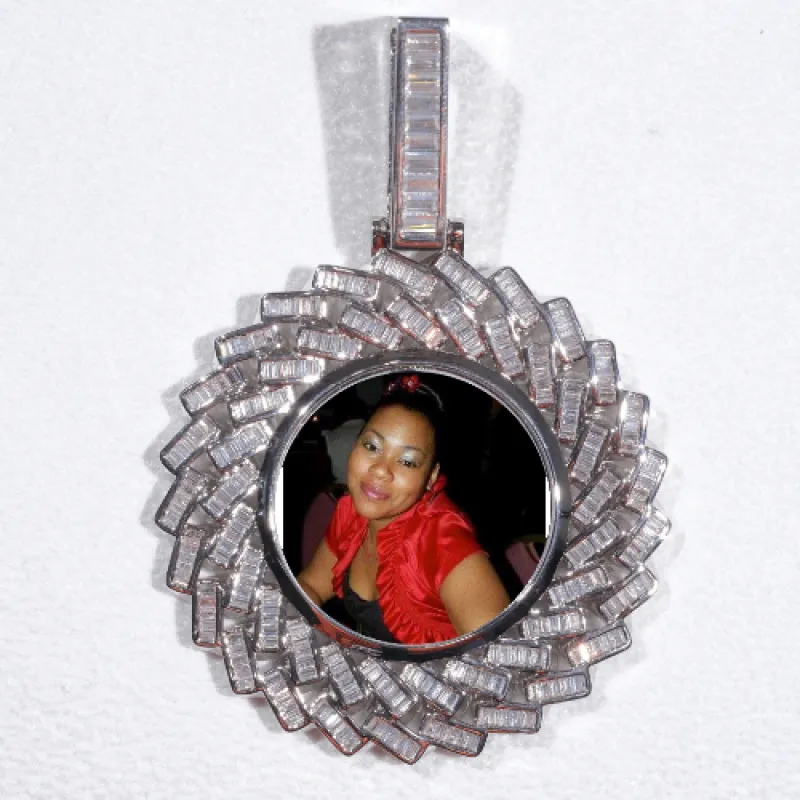 Large 3D Baguette Custom Picture Pendant sold by The GUU Shop