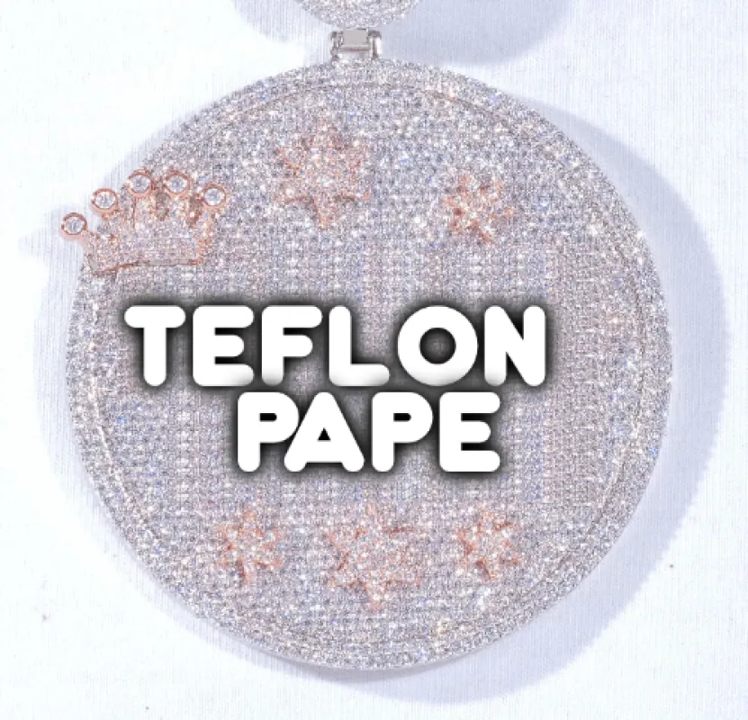 CUSTOM LETTER NECKLACE 3D BIG CROWN DISC sold by The GUU Shop