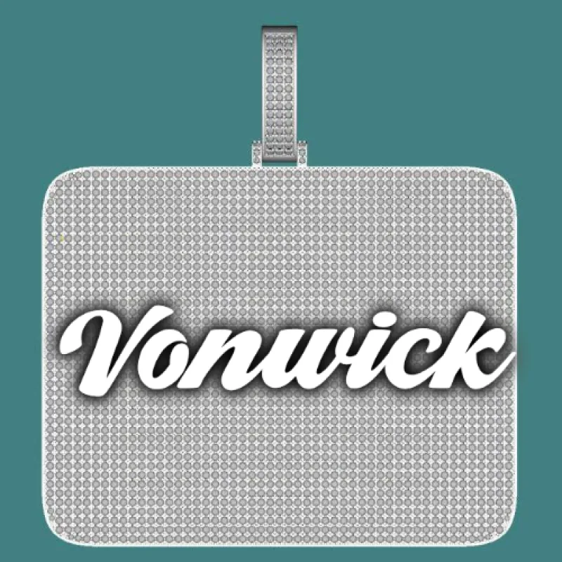 CUSTOM LETTER NECKLACE 3D BIG SQUARE sold by The GUU Shop