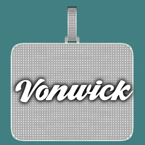 CUSTOM LETTER NECKLACE 3D BIG SQUARE sold by The GUU Shop