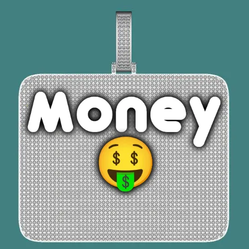 CUSTOM LETTER NECKLACE 3D BIG SQUARE sold by The GUU Shop