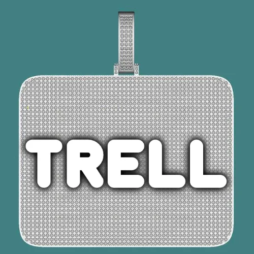 CUSTOM LETTER NECKLACE 3D BIG SQUARE sold by The GUU Shop