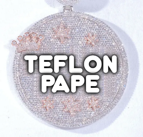 CUSTOM LETTER NECKLACE 3D BIG CROWN DISC sold by The GUU Shop