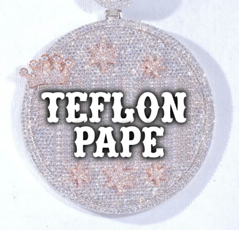 CUSTOM LETTER NECKLACE 3D BIG CROWN DISC sold by The GUU Shop