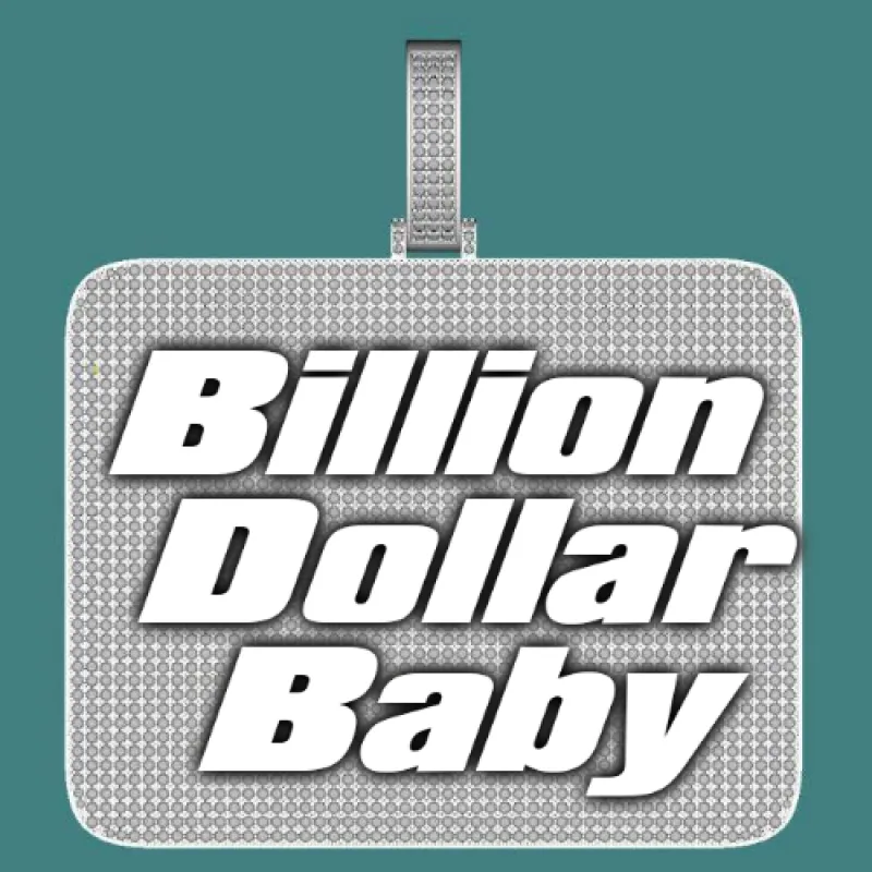 CUSTOM LETTER NECKLACE 3D BIG SQUARE sold by The GUU Shop