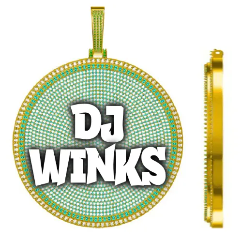 CUSTOM LETTER NECKLACE 3D BIG DISC sold by The GUU Shop