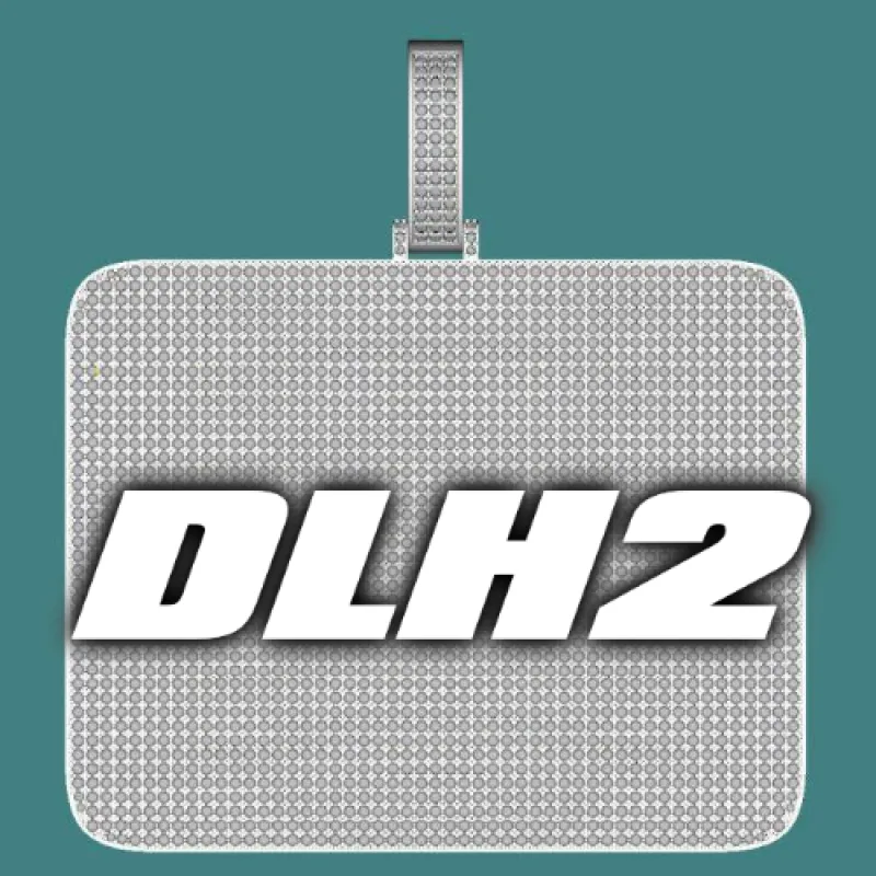 CUSTOM LETTER NECKLACE 3D BIG SQUARE sold by The GUU Shop