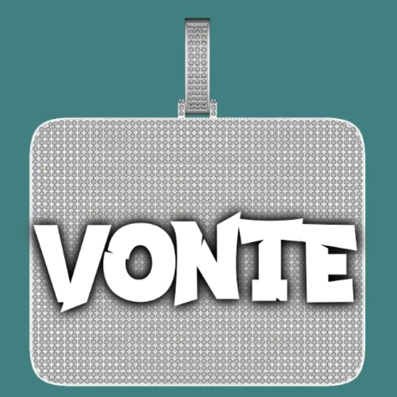 CUSTOM LETTER NECKLACE 3D BIG SQUARE sold by The GUU Shop