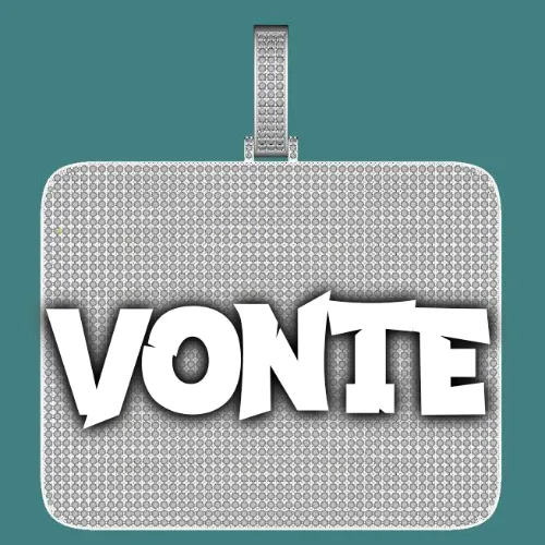 CUSTOM LETTER NECKLACE 3D BIG SQUARE sold by The GUU Shop