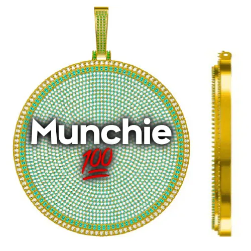 CUSTOM LETTER NECKLACE 3D BIG DISC sold by The GUU Shop