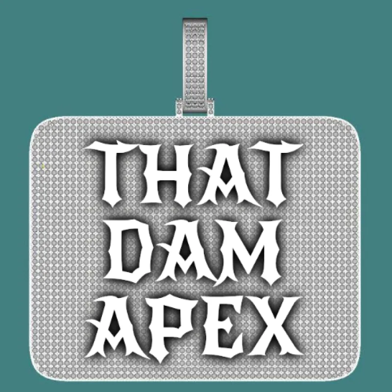 CUSTOM LETTER NECKLACE 3D BIG SQUARE sold by The GUU Shop